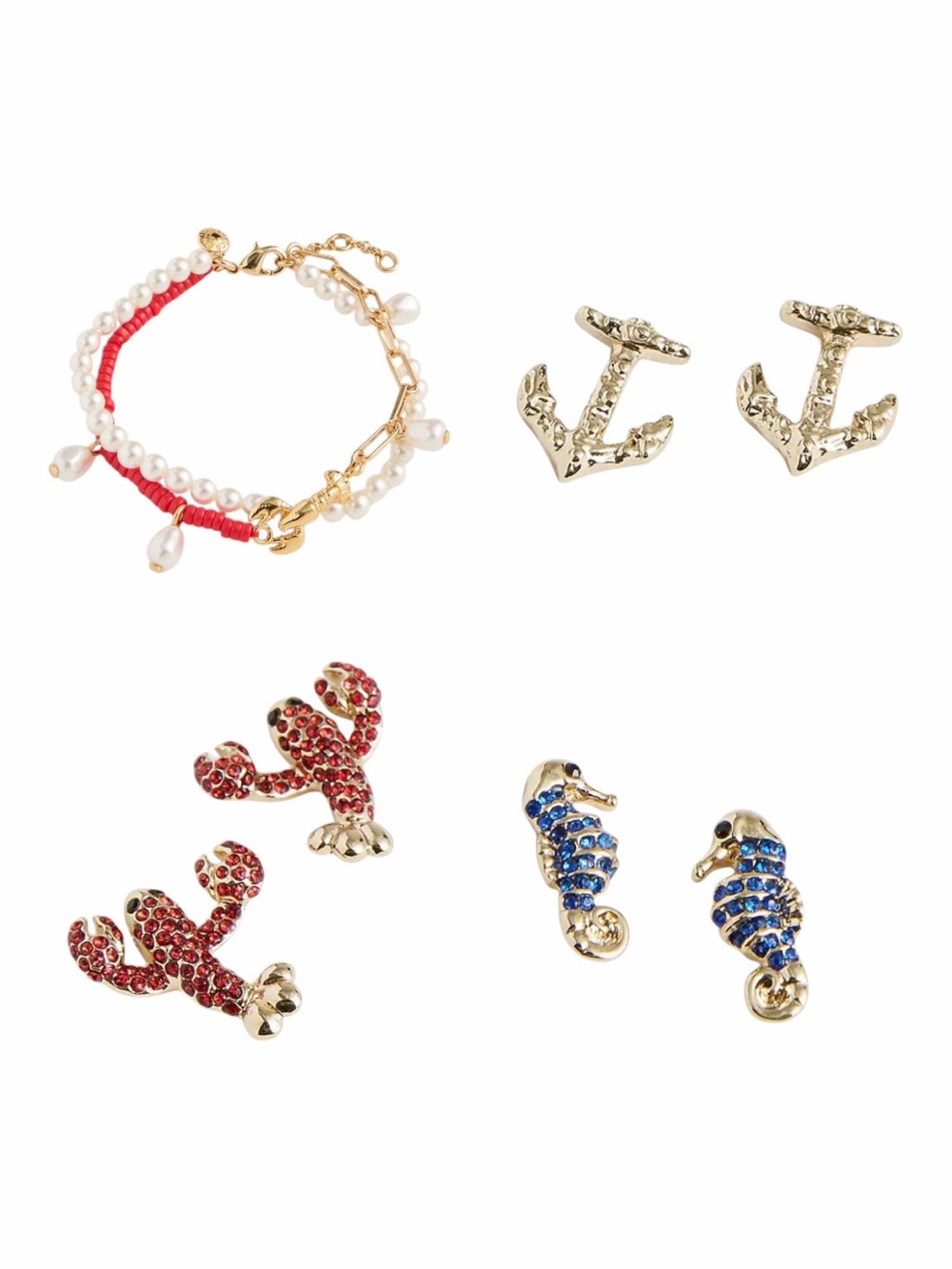 NWT! Lot of J. Crew Coastal Nautical-Themed Jewelry.